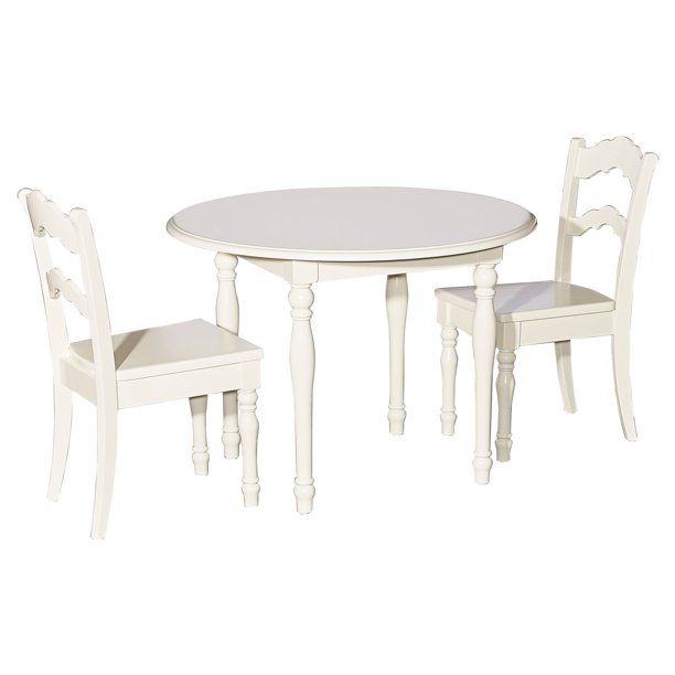 Torri Kid's 3-Piece Table and Chairs Set, Vanilla - Walmart.com | Walmart (US)