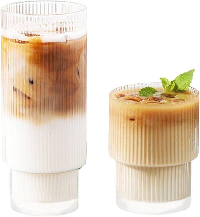 Glass Cup Coffee Mug, Origami Style Transparent Tea Set Heat Resistant Glassware, Wine Ice Beer Cup  | Amazon (US)