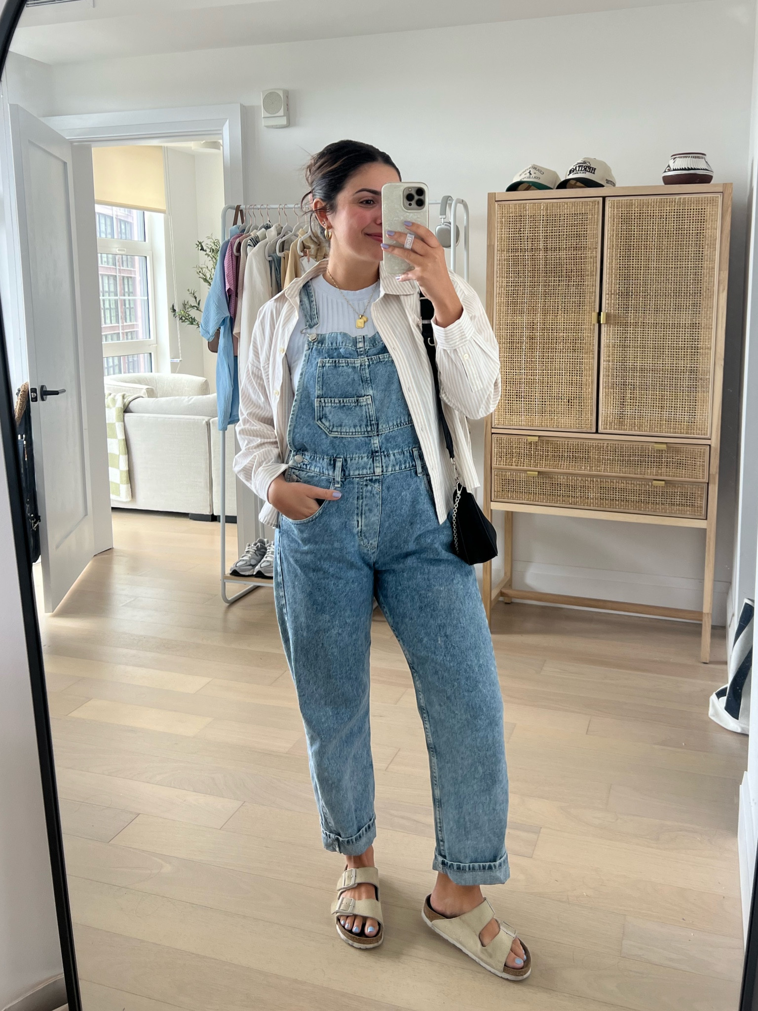 you know those outfits that just make you feel like you? This is mine. These overalls have been a favorite of mine for years now, they are from Free People and are worth every penny. Truly, the only pair of overalls that I have ever found that fits so well! my favorite way to wear them is with a high neck tank top underneath, and an oversize button down on top. All staple pieces for me! 

Sizing:
Overalls - they run oversized so I go down a size! These are a S (normally an M)
Tank + button down - M (true size)
Birkenstocks - 38 (7.5)

#LTKstyletip #LTKFestival #LTKU