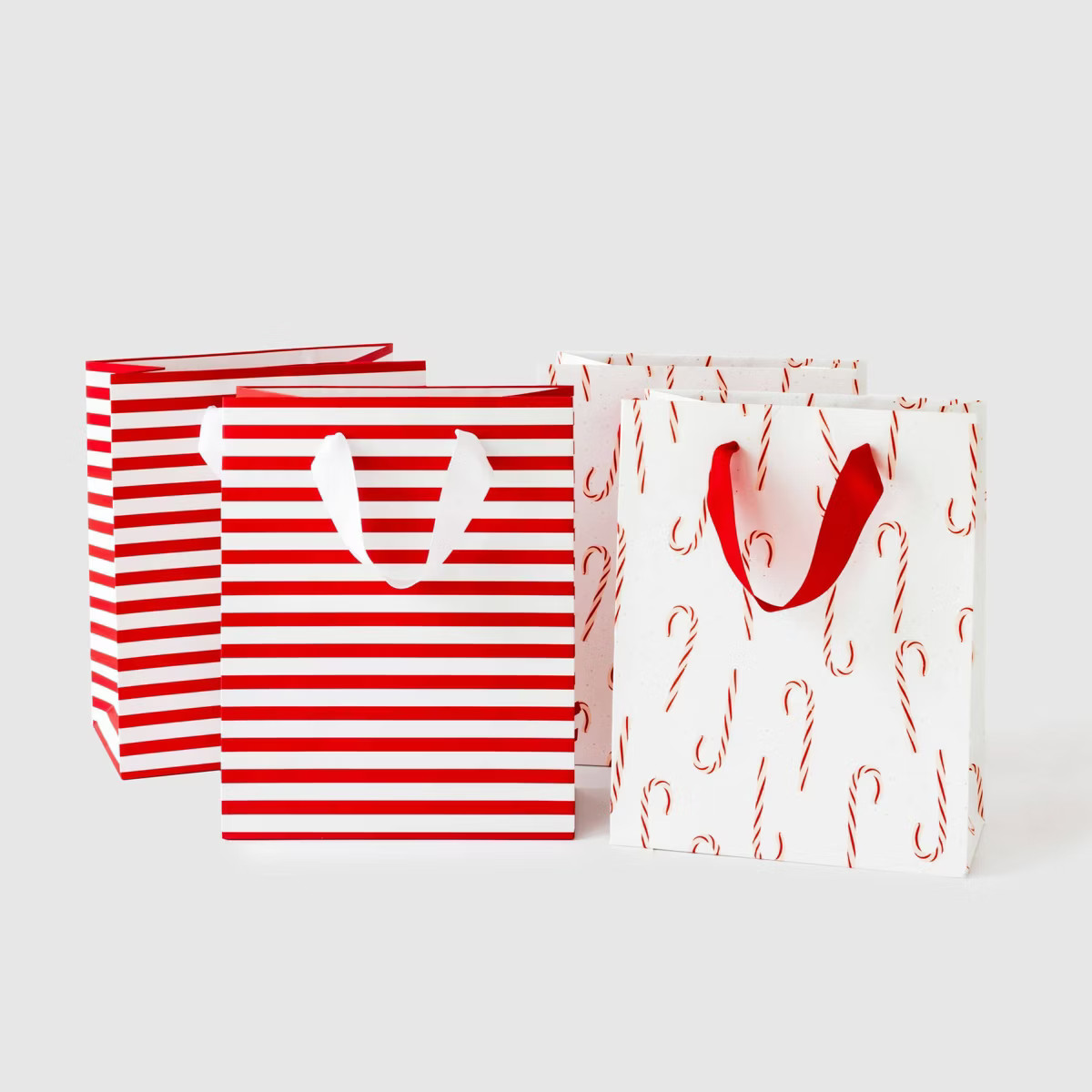 4ct Candy Cane and Stripe Cub Gift Bags - Sugar Paper + Target | Target