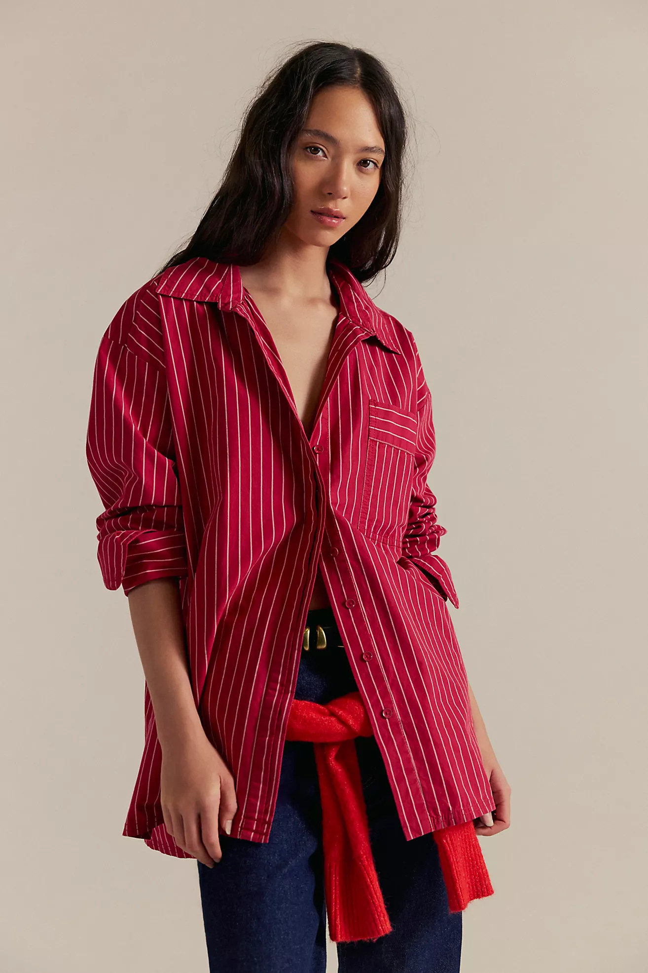 We The Free Hallie French Cuff Stripe Top | Free People (Global - UK&FR Excluded)