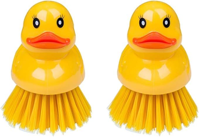 Kilmila Cute Ducky Washing Dish Brush（2 Packs） Deep Clean for Kitchen Sink Bathroom Vegetable... | Amazon (US)