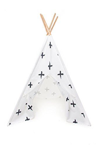 Play Teepee for Kids – 100% Cotton Canvas and Bamboo Poles Portable Indoor Tent for Children – Great | Amazon (US)