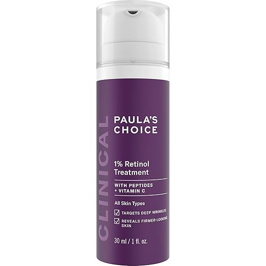 Paula's Choice CLINICAL 1% Retinol Treatment Cream with Peptides, Vitamin C & Licorice Extract, A... | Amazon (US)