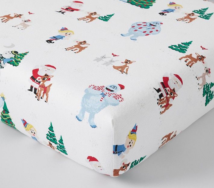 Rudolph® Organic Crib Fitted Sheet | Pottery Barn Kids