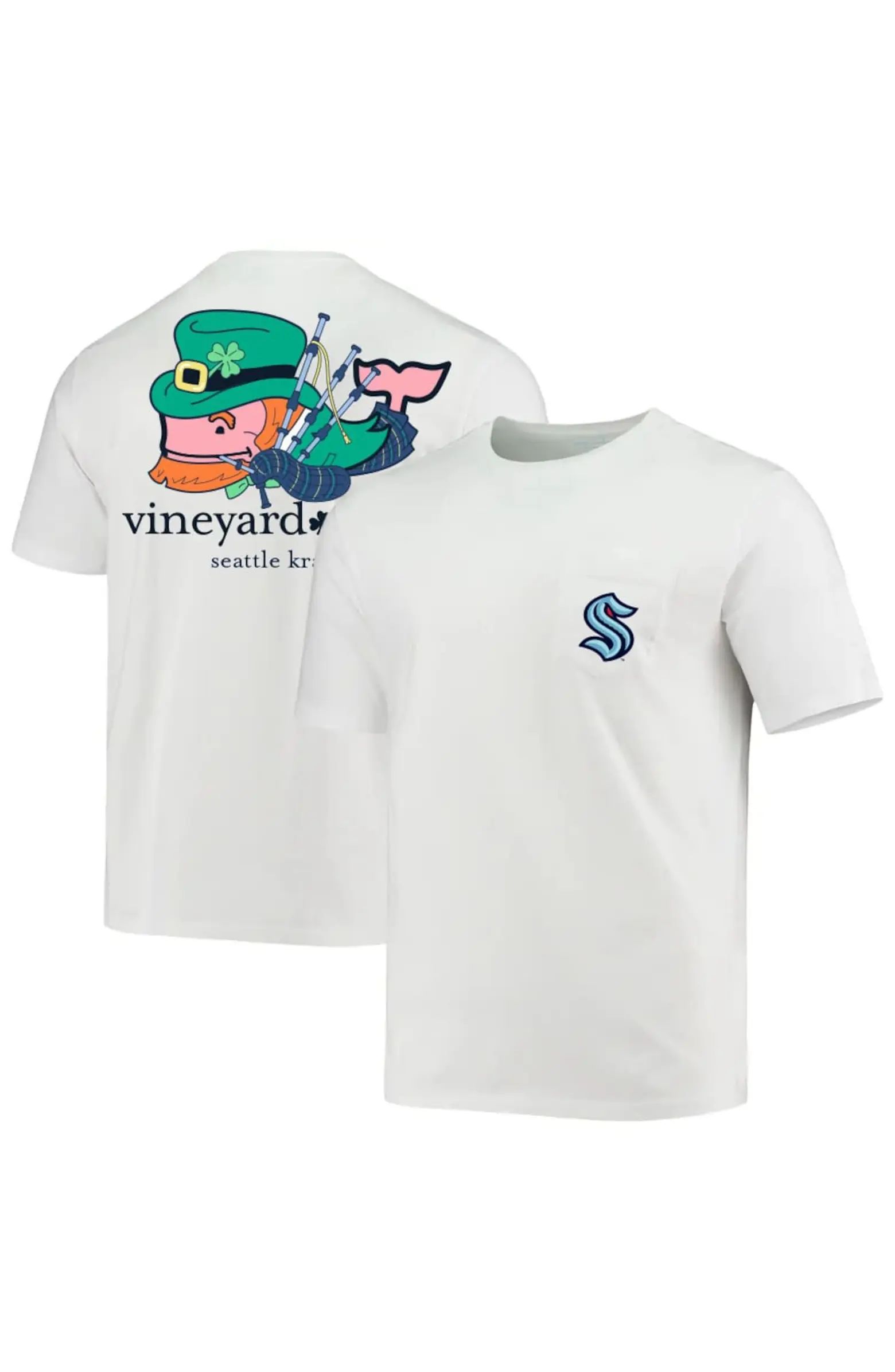 vineyard vines Men's Vineyard Vines White Seattle Kraken St. Patrick's Day T-Shirt | Nordstrom | Nordstrom