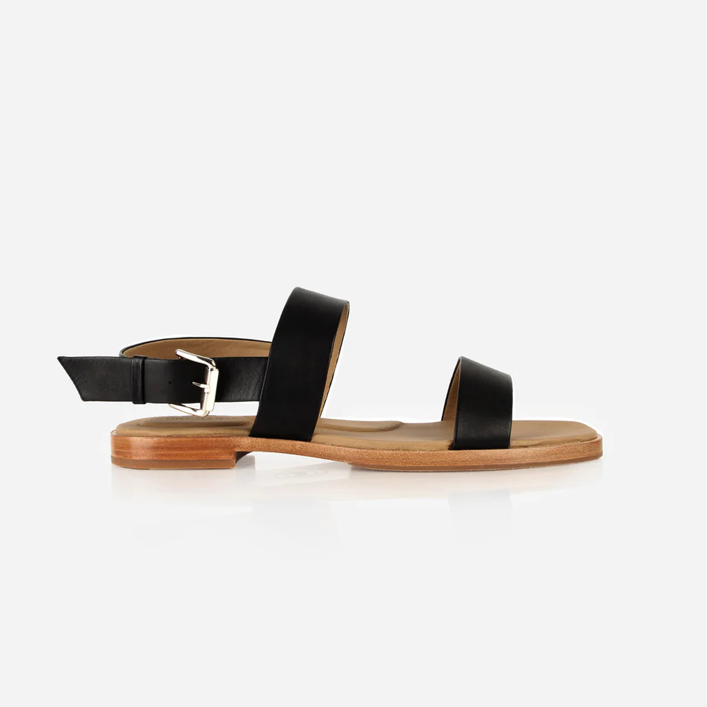 The Patio Sandal Black | Poppy Barley