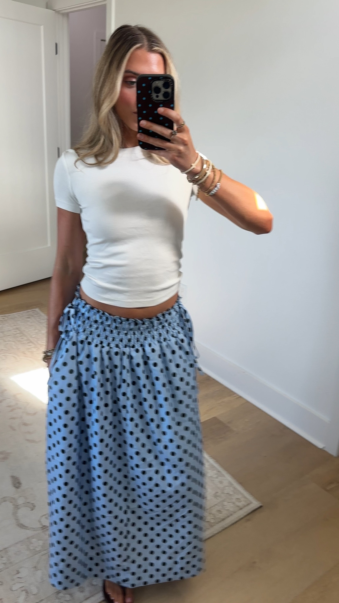 Amazon size small Tankaneo Womens Polka Dot Maxi Skirts Boho Smocked High Waisted Tie Skirt Casual Beach Vacation Dress

#LTKootd #LTKSeasonal #LTKSaleAlert