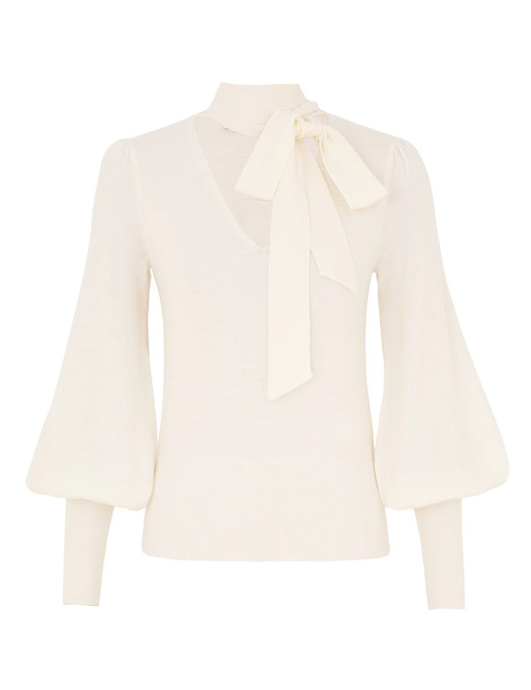 Tie Neck Sweater | ZIMMERMANN (US, CA, EU, MENA)