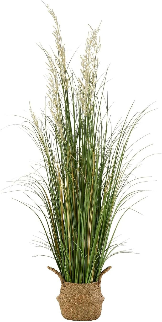 VEVOR Artificial Grass Plant, 47 inch Reed Flower Grass in Pot, Premium PVC Faux Fake Greenery Sh... | Amazon (US)