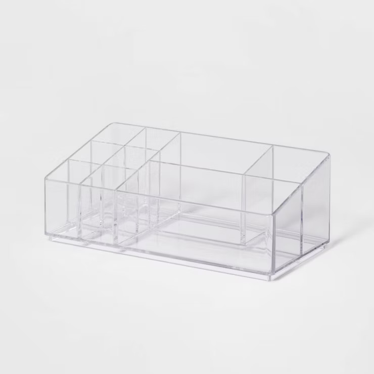 Bathroom Plastic 9 Slot Mixed Cosmetic Organizer Clear - Brightroom™ | Target