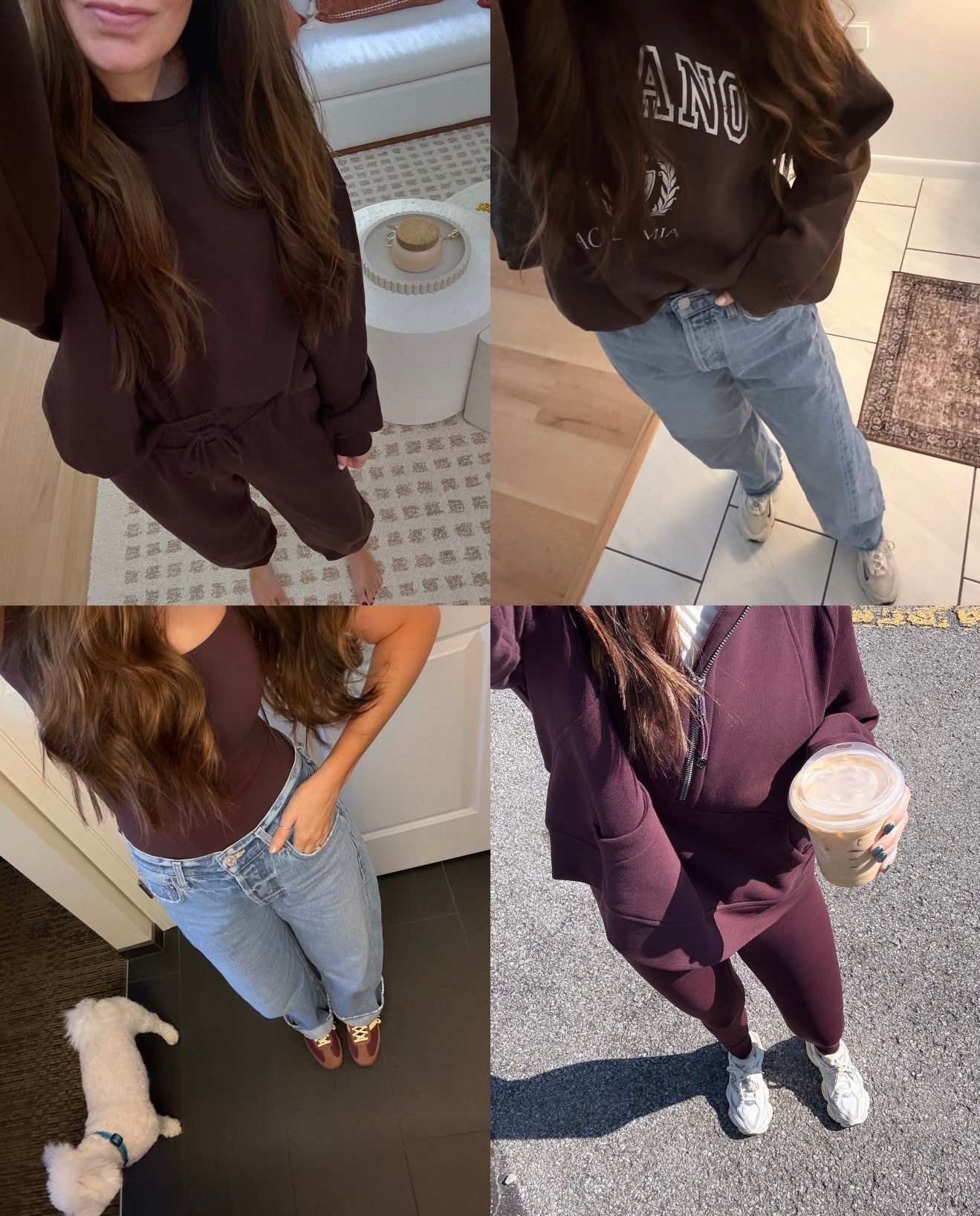 A color story I can’t quit—deep chocolate and plum.🍫💜
.
.
fall fashion, color story, chocolate, plum, fall style, athleisure, easy style, simple style 

#LTKFindsUnder50 #LTKFindsUnder100 #LTKSeasonal