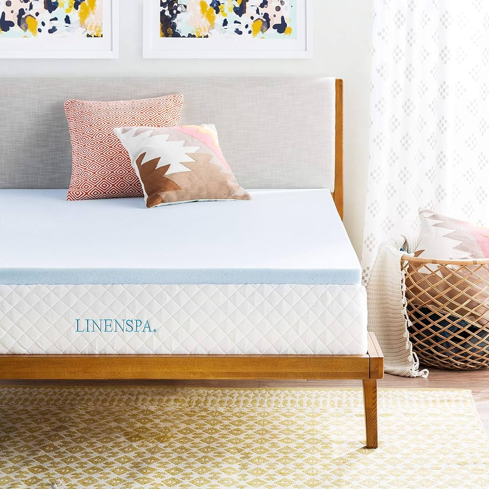 Linenspa 2 Inch Memory Foam Mattress Topper, Gel Infused Full Mattress Topper, CertiPUR-US Certif... | Amazon (US)