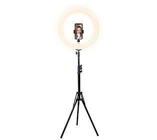 Cygnett 14 Selfie Light w/ Case, Tripod, Charger, & BT Remote | QVC