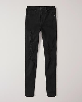Ripped High Rise Super Skinny Jeans | Abercrombie & Fitch US & UK