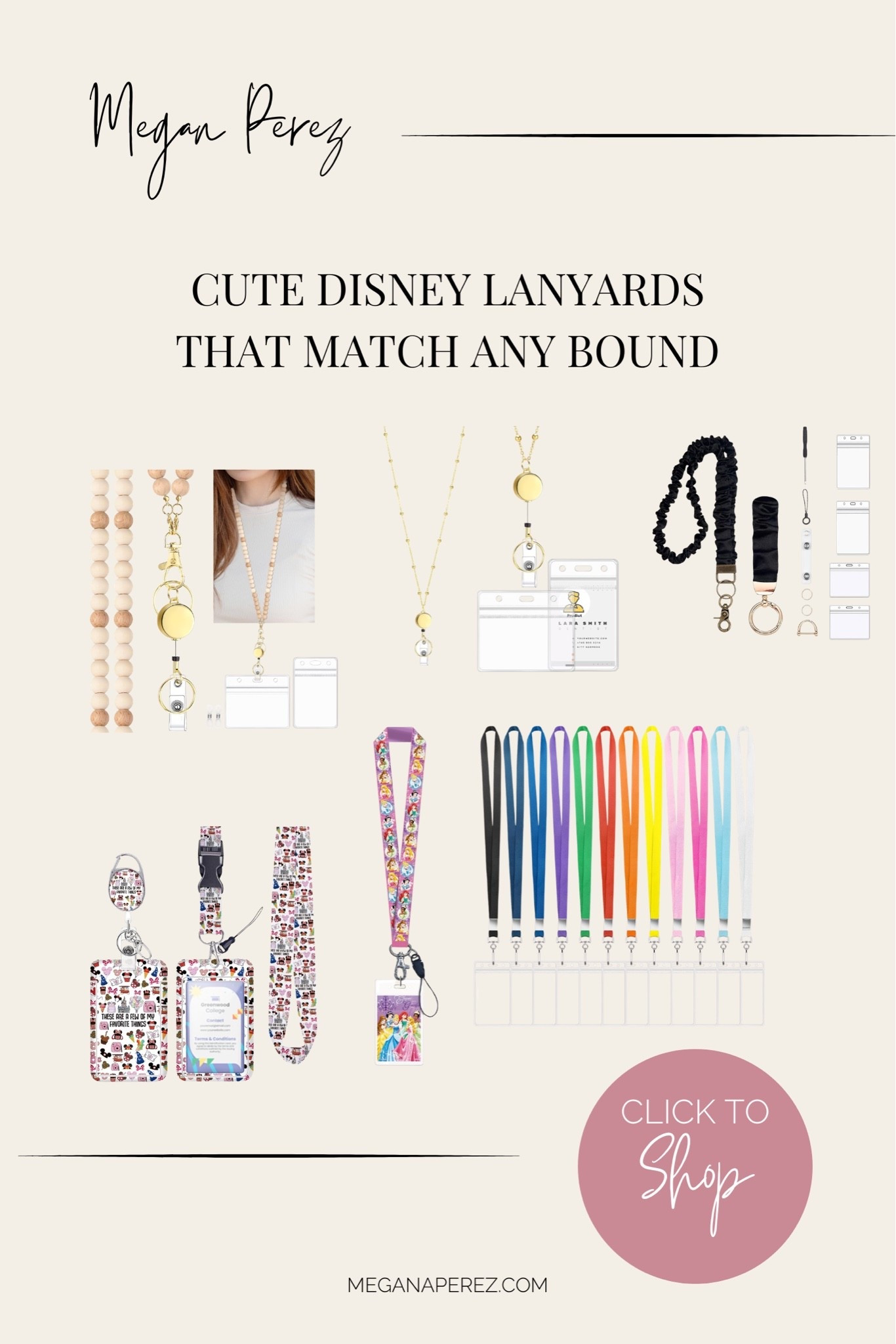 Obsessed with Disneybounding? Your lanyard should be part of the look! These cute Disney lanyards range from neutral beaded styles to colorful princess prints — so no matter what character you're bounding as, there's a lanyard to match. I've linked all of my favorites so you can shop the whole collection in one place. Park days are better when every detail is intentional! ✨

#LTKootd #LTKgrwm #LTKmomlife