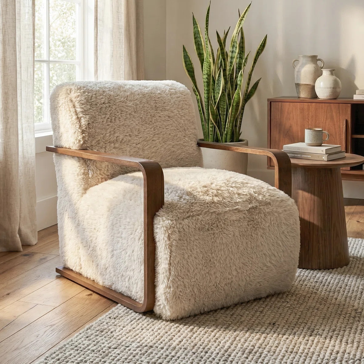 Harry Soft Short-Haired Upholstered Accent Chair | Wayfair North America