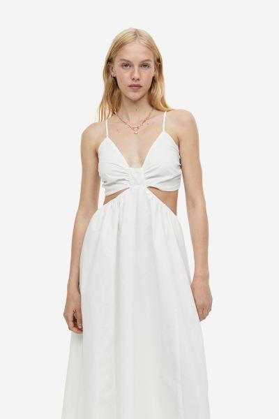 Cut-out Poplin Dress | H&M (US + CA)
