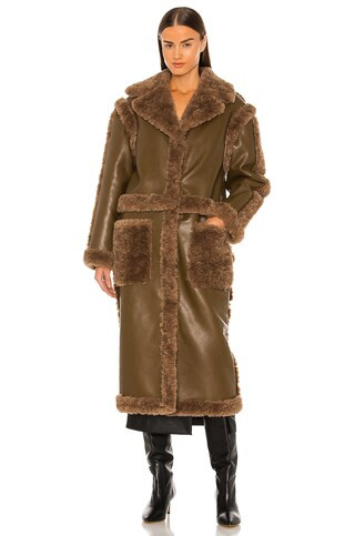 LPA Adriano Coat in Taupe from Revolve.com | Revolve Clothing (Global)