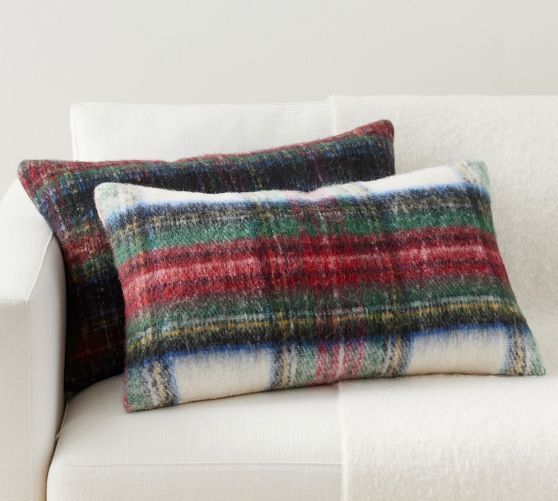 Stewart Plaid Lumbar Pillow Cover | Pottery Barn (US)