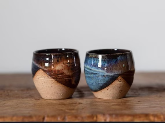 Whiskey and/or Espresso cup.  Small stoneware handthrown whiskey cup mug mescal | Etsy (US)