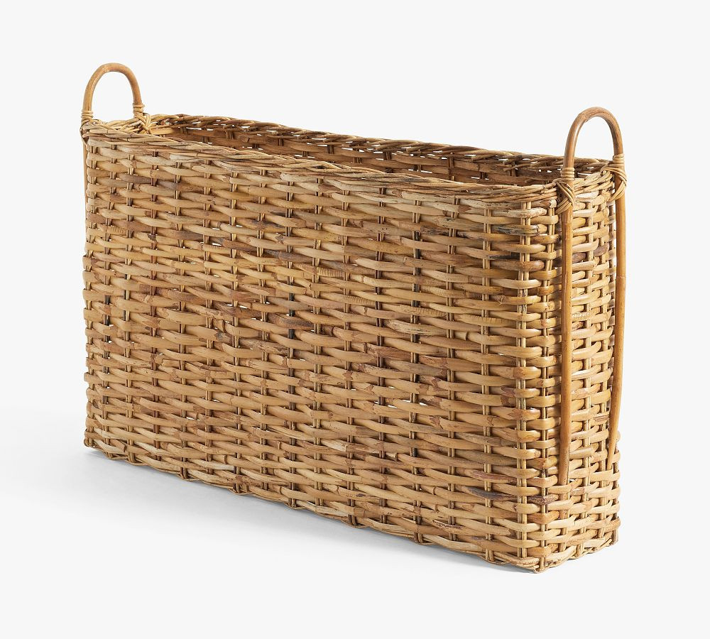 Artisan Rustic Handcrafted Console Basket | Pottery Barn (US)