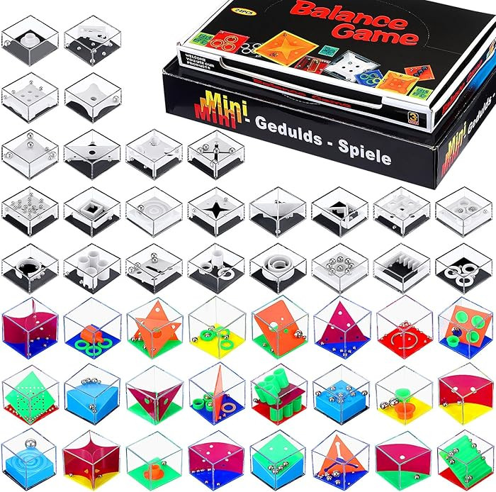 Lenwen 48 Pieces Brain Teaser Puzzles Cubes mini Puzzle Party Favors Goodie Bags Stuffers Games C... | Amazon (US)