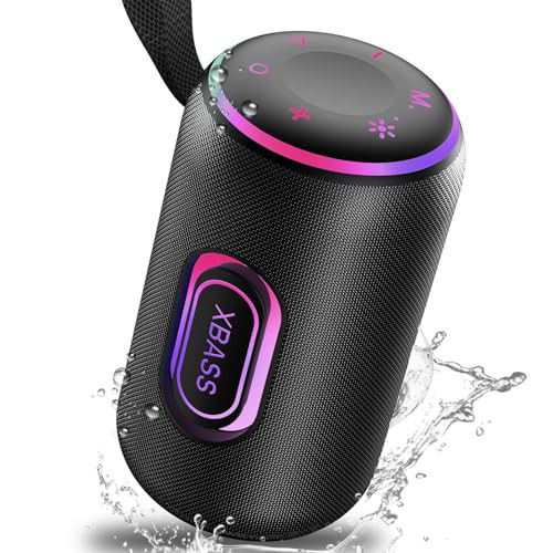 Portable Bluetooth Speaker, Bluetooth 5.4 Speaker, 30W Dual Speaker, 2.0 Channel, Deep Bass, 30H Playtime, Colorful RGB Lights, IPX7 Waterproof, TWS pairing for Outdoor/Home/Party/Travel, Gift Ideas | Amazon (US)