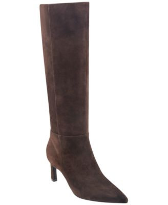 Marc Fisher Women's Langle Suede Tall Dress Boots - Dark Brown Suede | Macy's