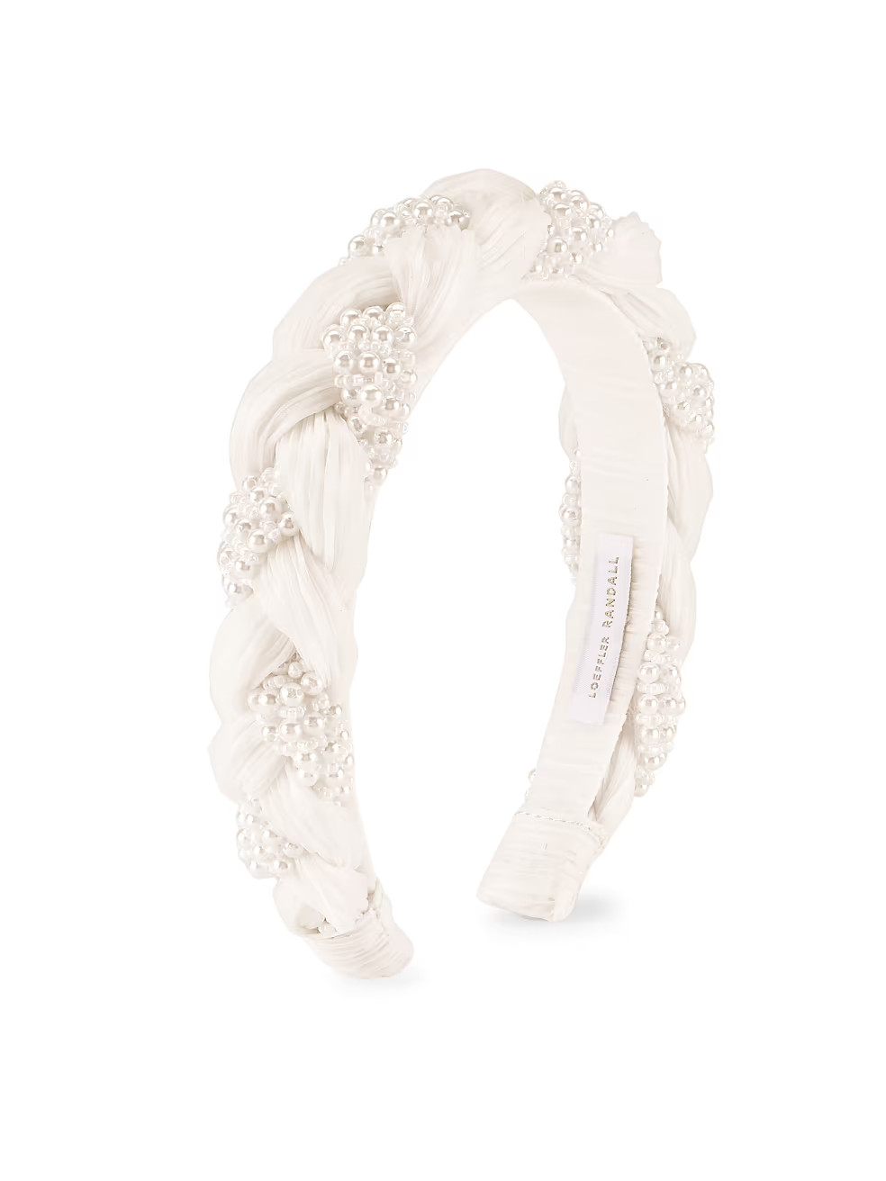 Leon Braided Organza & Faux Pearl Headband | Saks Fifth Avenue