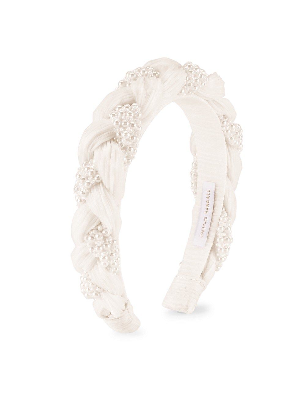 Leon Braided Organza & Faux Pearl Headband | Saks Fifth Avenue