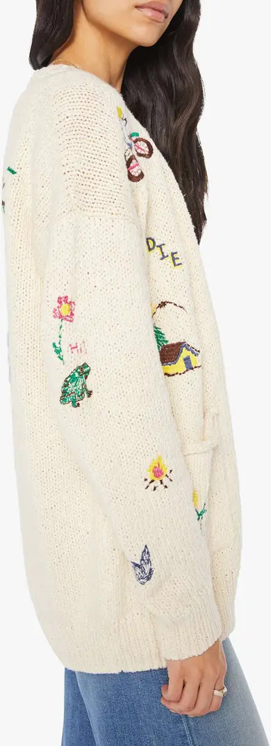 The Long Drop Embroidered Cardigan | Nordstrom