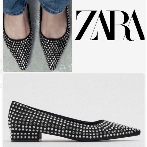 ZARA Crystal Ballet Flats NWT | Poshmark