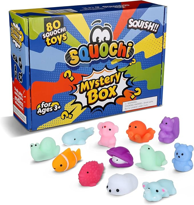 Mystery Pack Mochi Squishy Toys 80pcs – Bulk Value | Individual Blind Bag Fidget Toys | Interac... | Amazon (US)