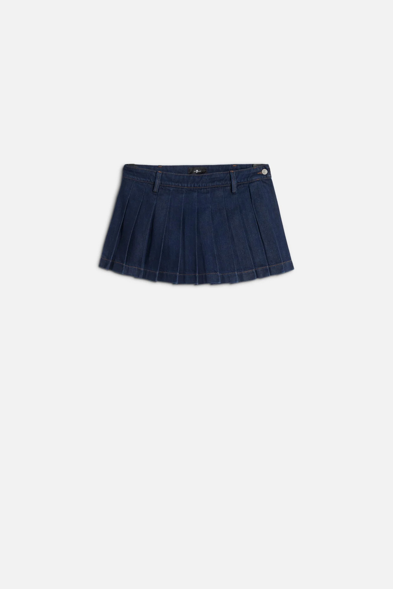 Pleated Denim Mini Skirt | 7 For All Mankind