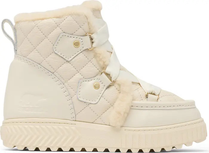 SOREL One Ave™ Alpine Genuine Shearling Trim Waterproof Boot (Women) | Nordstrom | Nordstrom