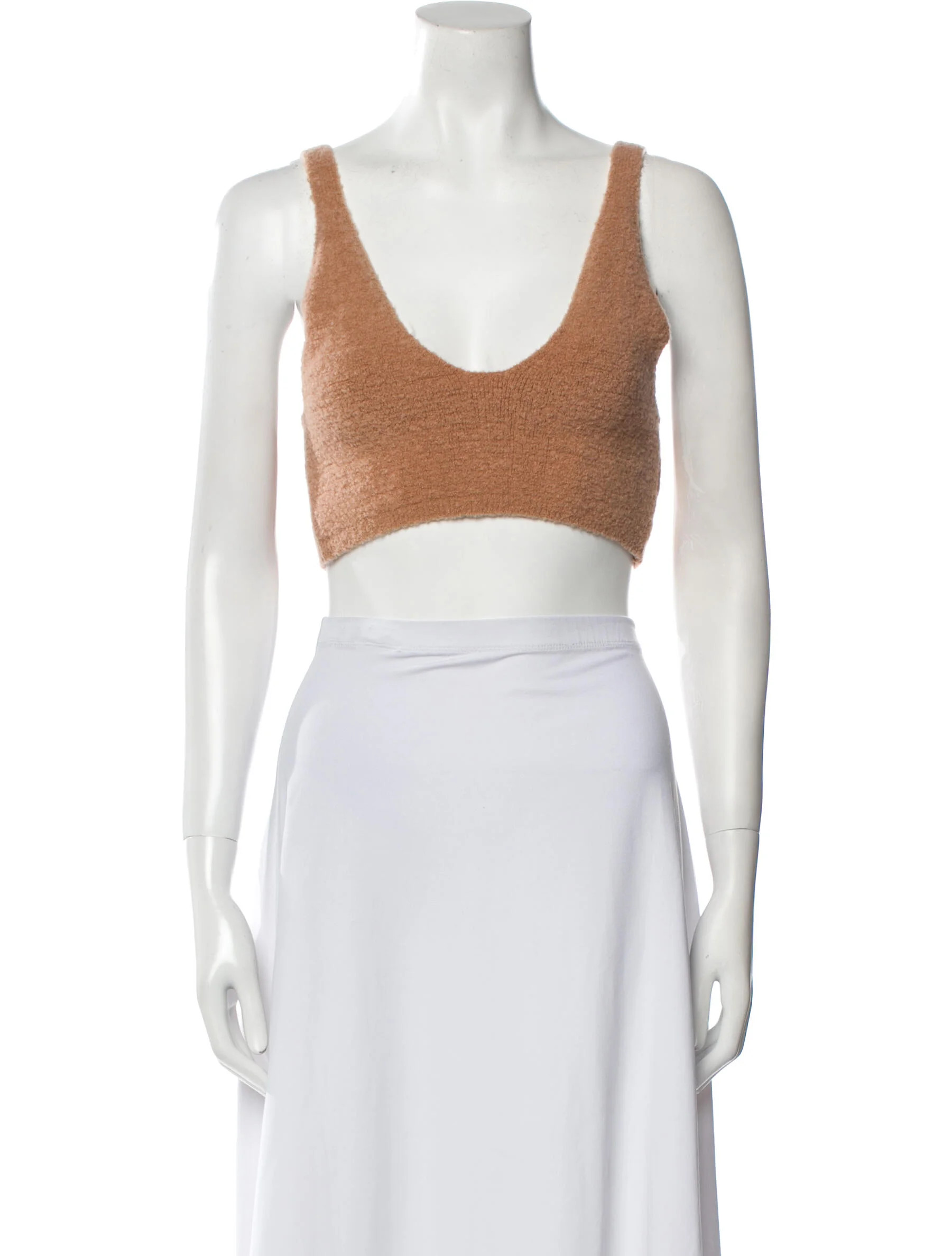 Merino Wool Scoop Neck Crop Top | The RealReal