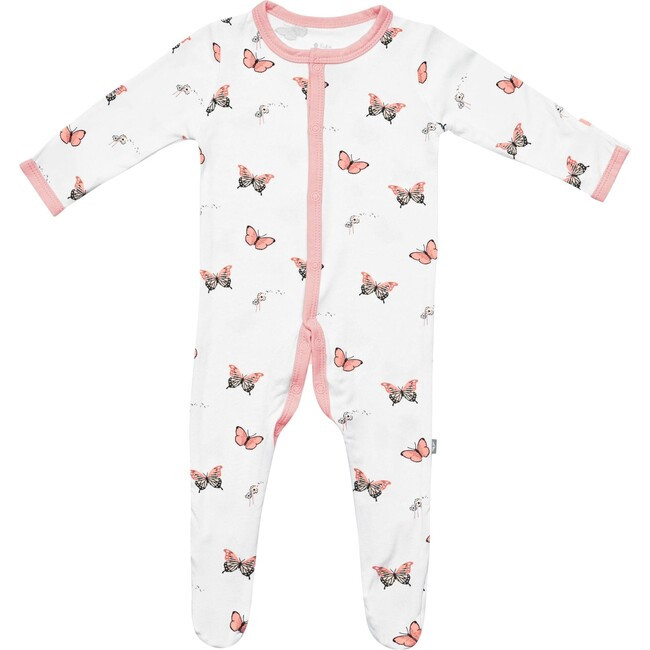 Kyte Baby | Footie, Butterfly (White, Size 18-24M) | Silky, Lighweight Bamboo | Maisonette | Maisonette