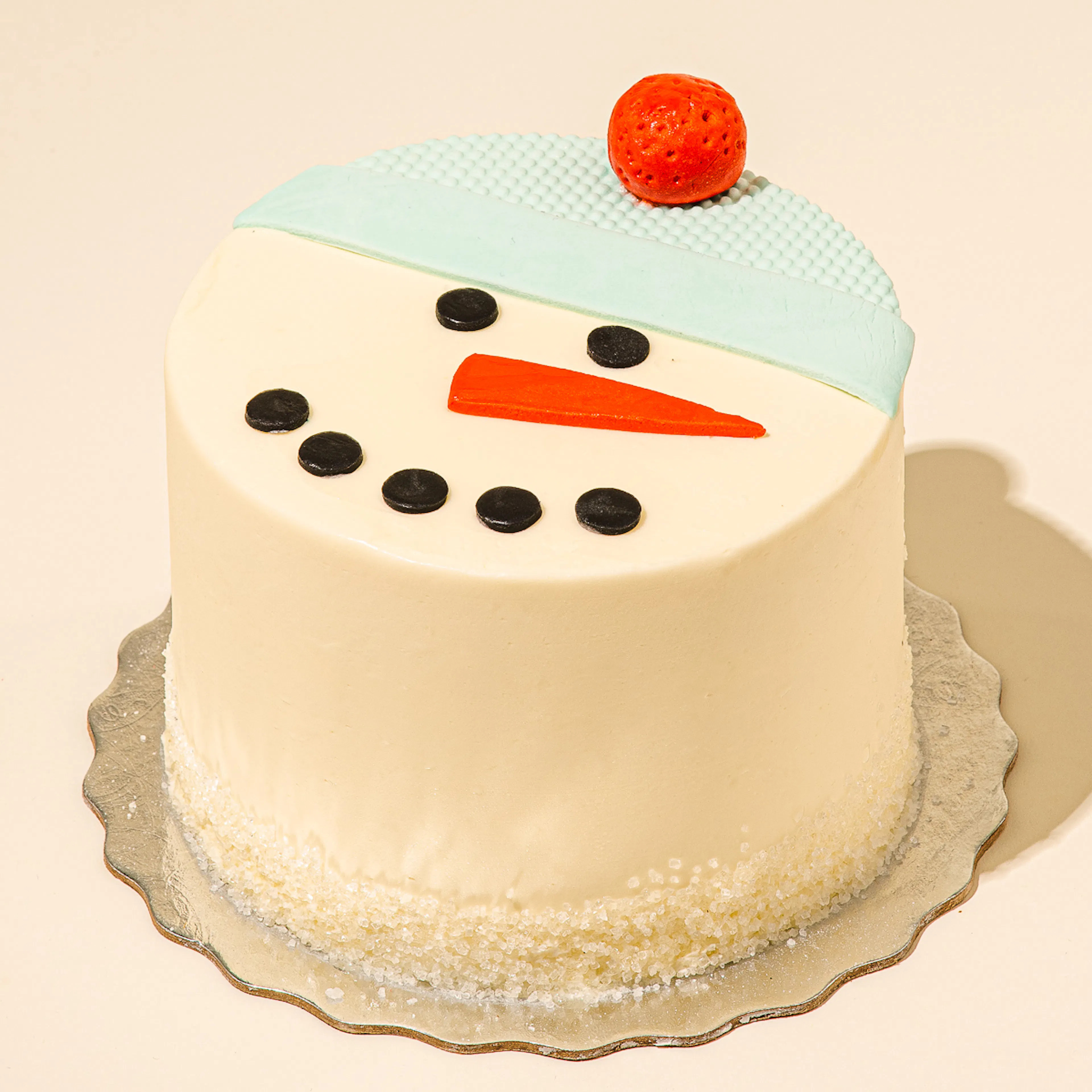 Chocolate Peppermint Snowman Cake by Duff Goldman | Goldbelly | Goldbelly