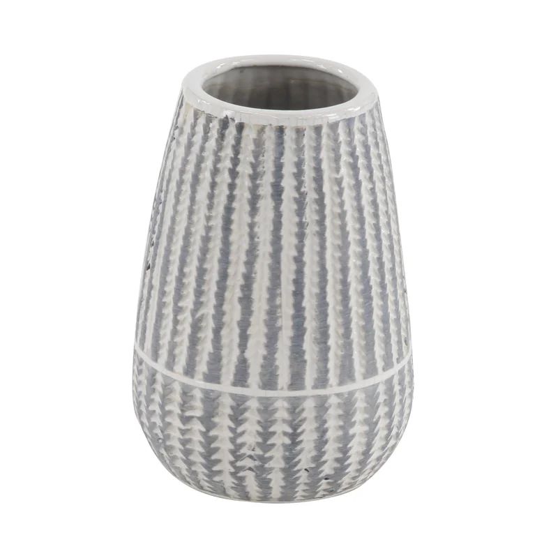 Simeon White/Gray Ceramic Table Vase | Wayfair North America