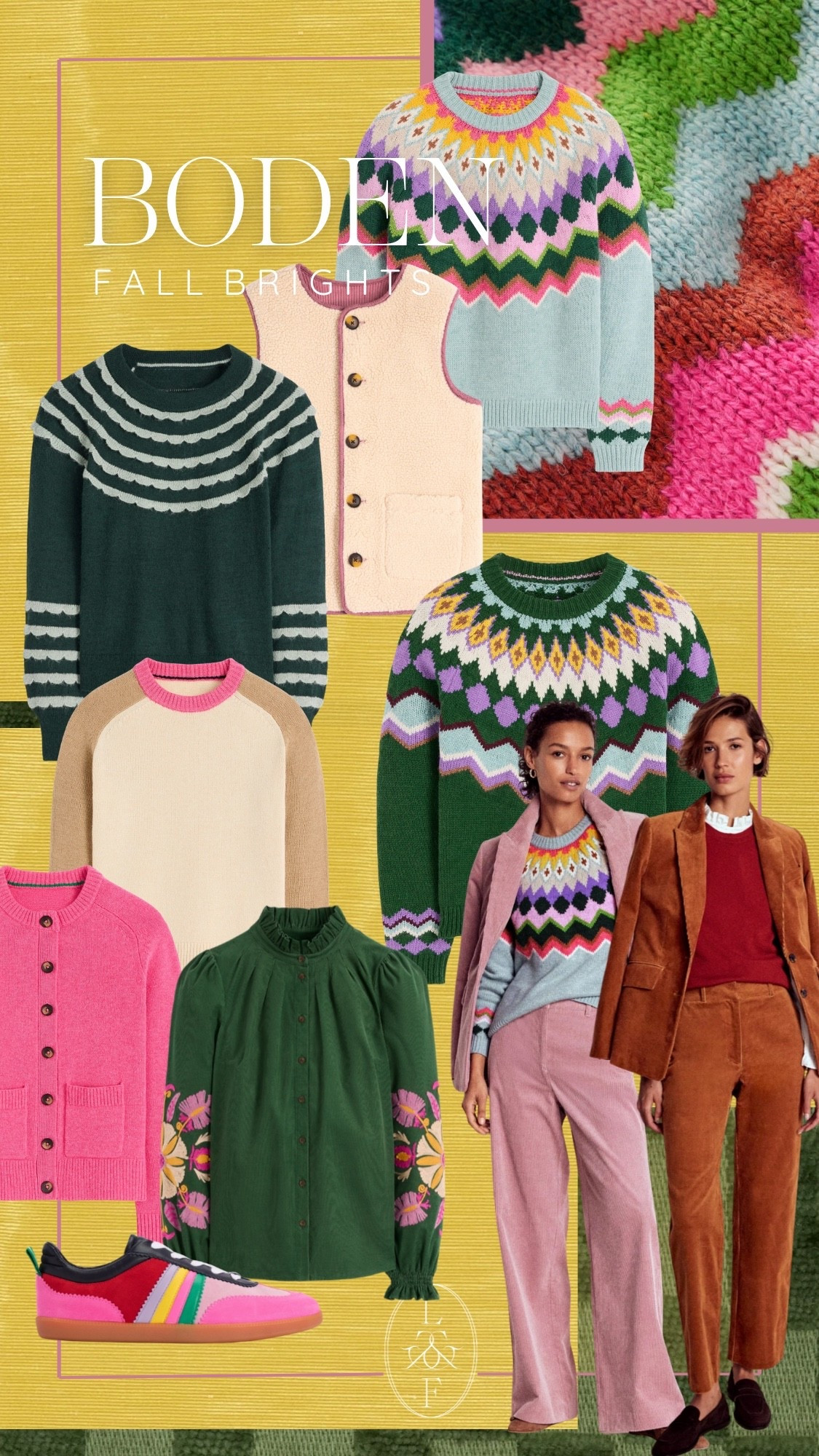 These brights from BODEN are bringing all the joy for fall. Loving the fair-isle sweaters and corduroy. Did you know
they just landed in the US!? 

#Boden #BodenPartner 

#LTKOver40 #LTKFallSale #LTKSeasonal