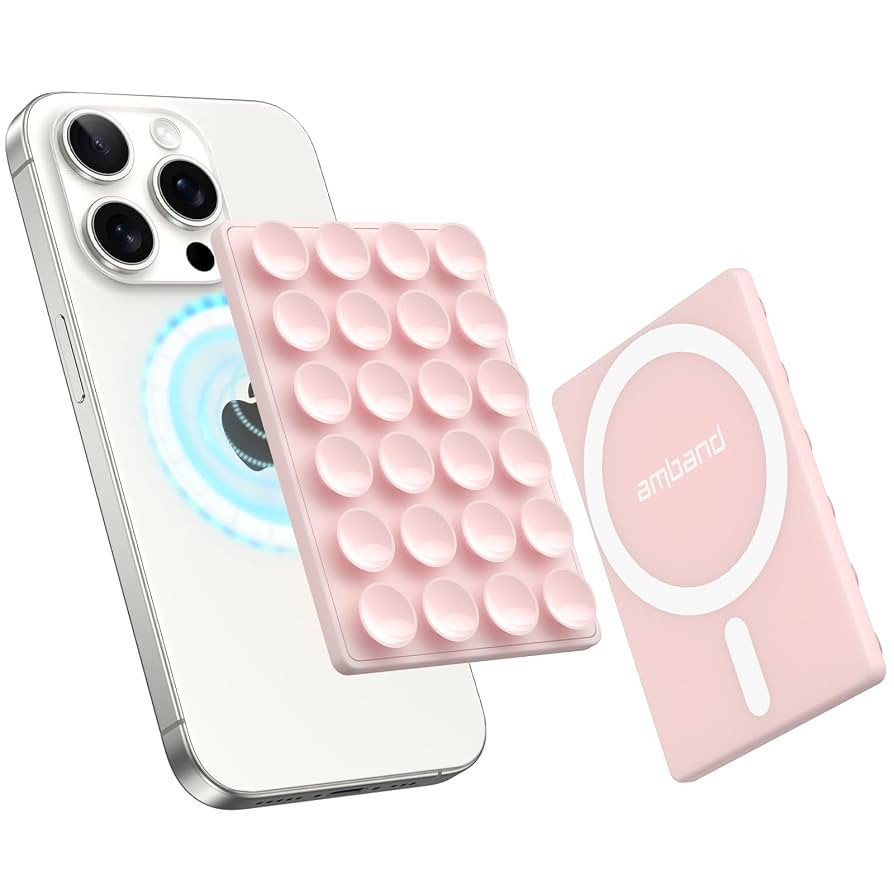 amBand Magnetic Suction Phone Mount for MagSafe Case, Silicone Octo Cup Buddy Sticky Grip Holder ... | Amazon (US)