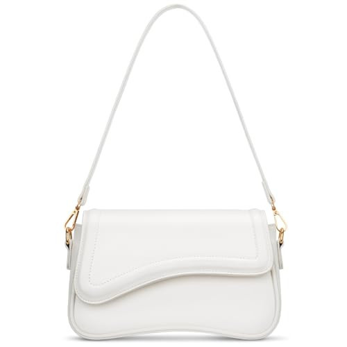 KKXIU Shoulder Bag for Women Small Clutch Purses Cute Hobo Handbag Trendy Underarm Bag-Beige | Amazon (US)