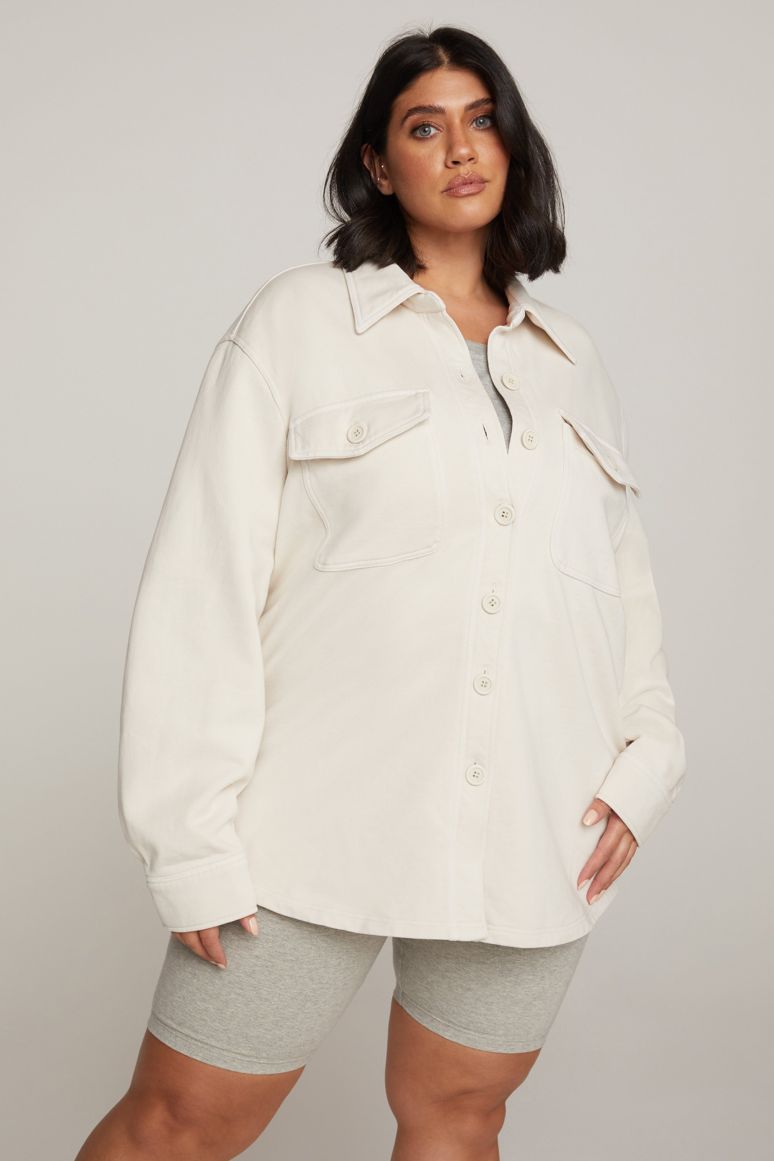 FLEECE SHACKET | BONE001 | Good American