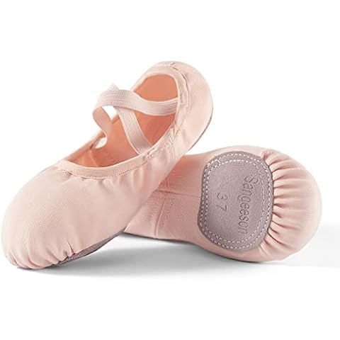 Stelle Women's Ballet Shoes Stretch Canvas Dance Slippers Split Sole for Girls/Adult | Amazon (US)