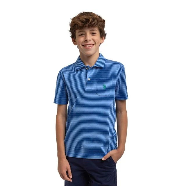 U.S. Polo Assn. Boys Stripe Jersey Pocket Polo Shirt, Sizes 4-18 | Walmart (US)