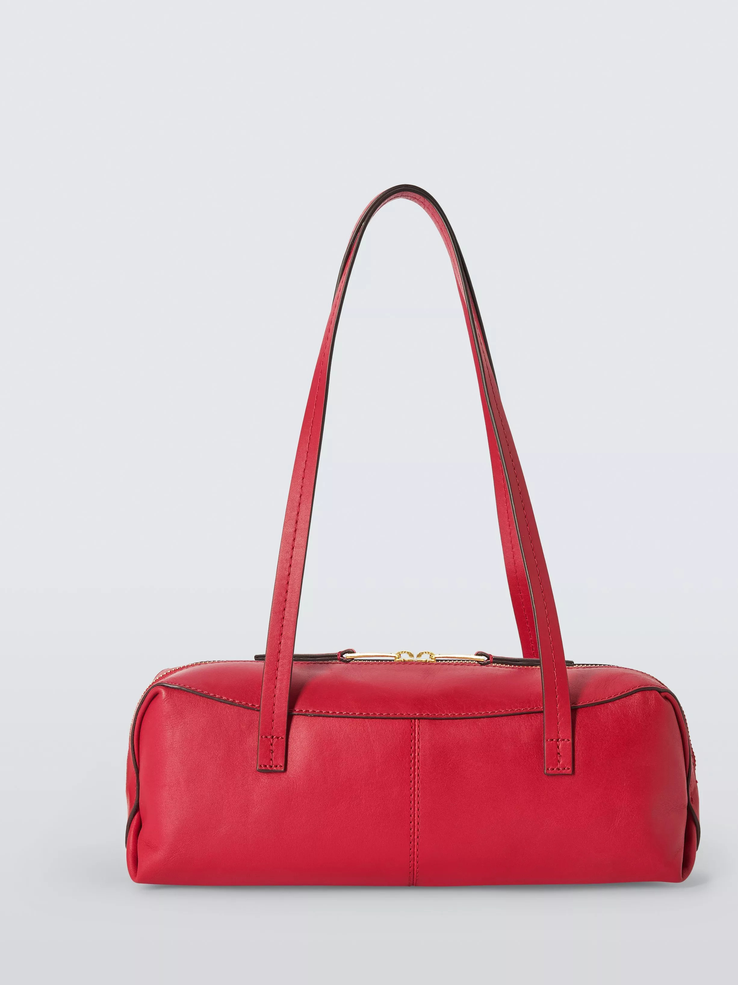 Leather Baguette Shoulder Bag, Red | John Lewis (UK)