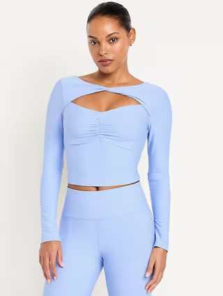 PowerSoft Long-Sleeve Cut-Out Top | Old Navy (US)