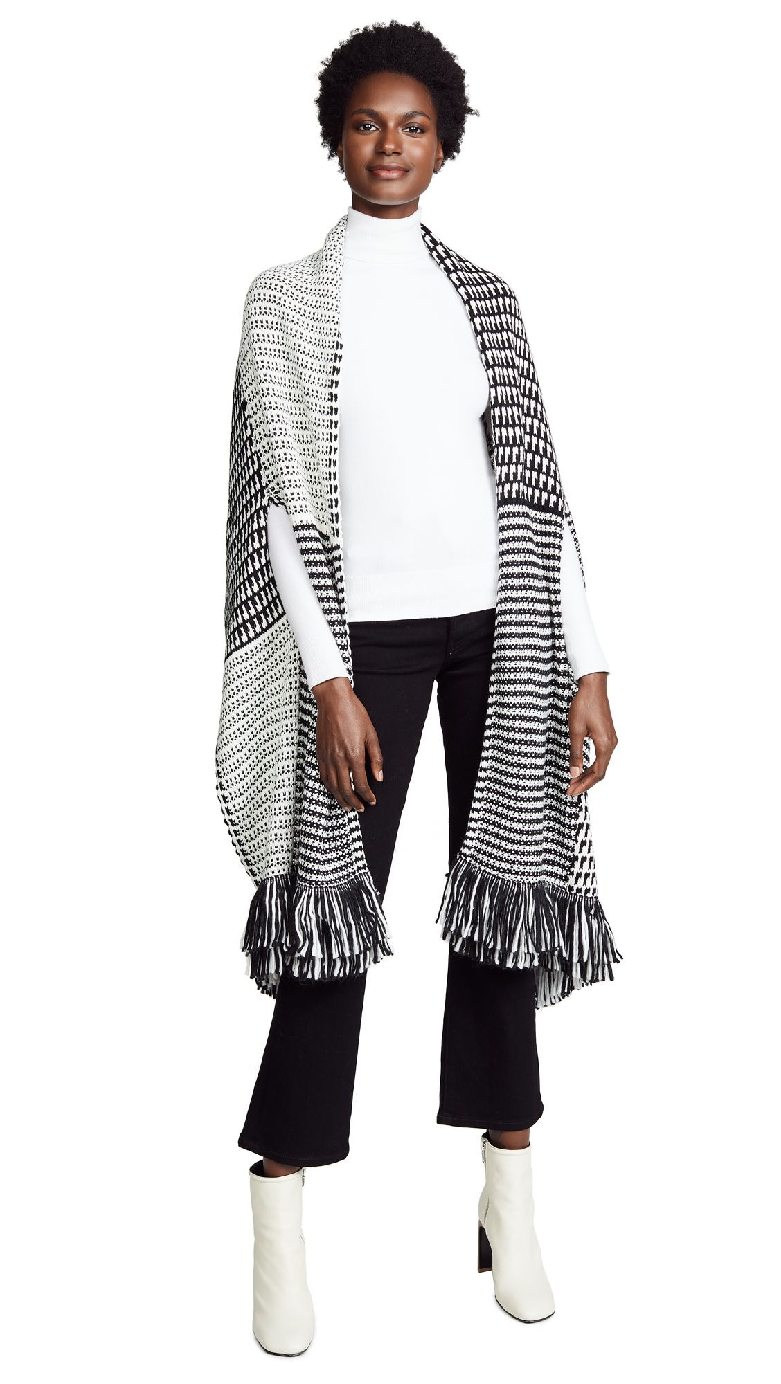 Rebecca Minkoff Patchwork Jacquard Scarf Poncho | Shopbop