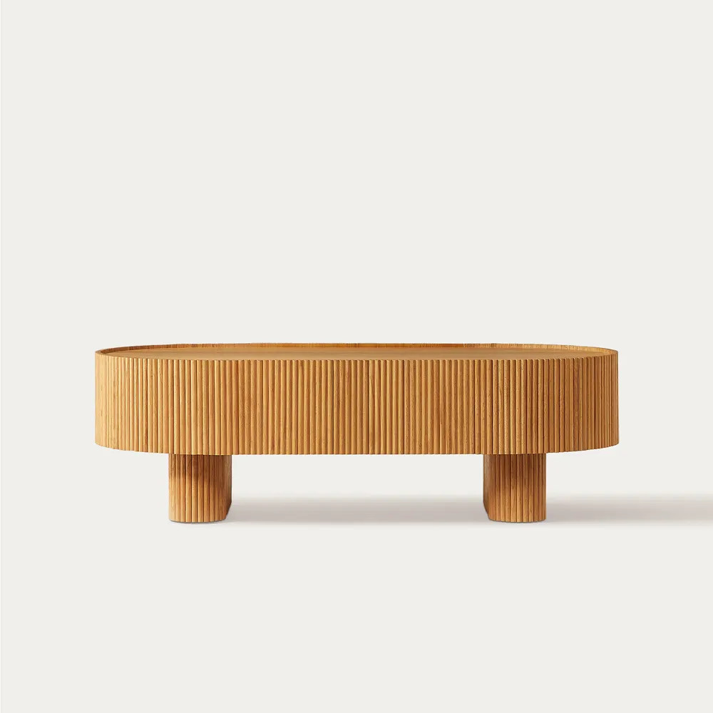 Marisol 55" Oak Coffee Table | Hernest